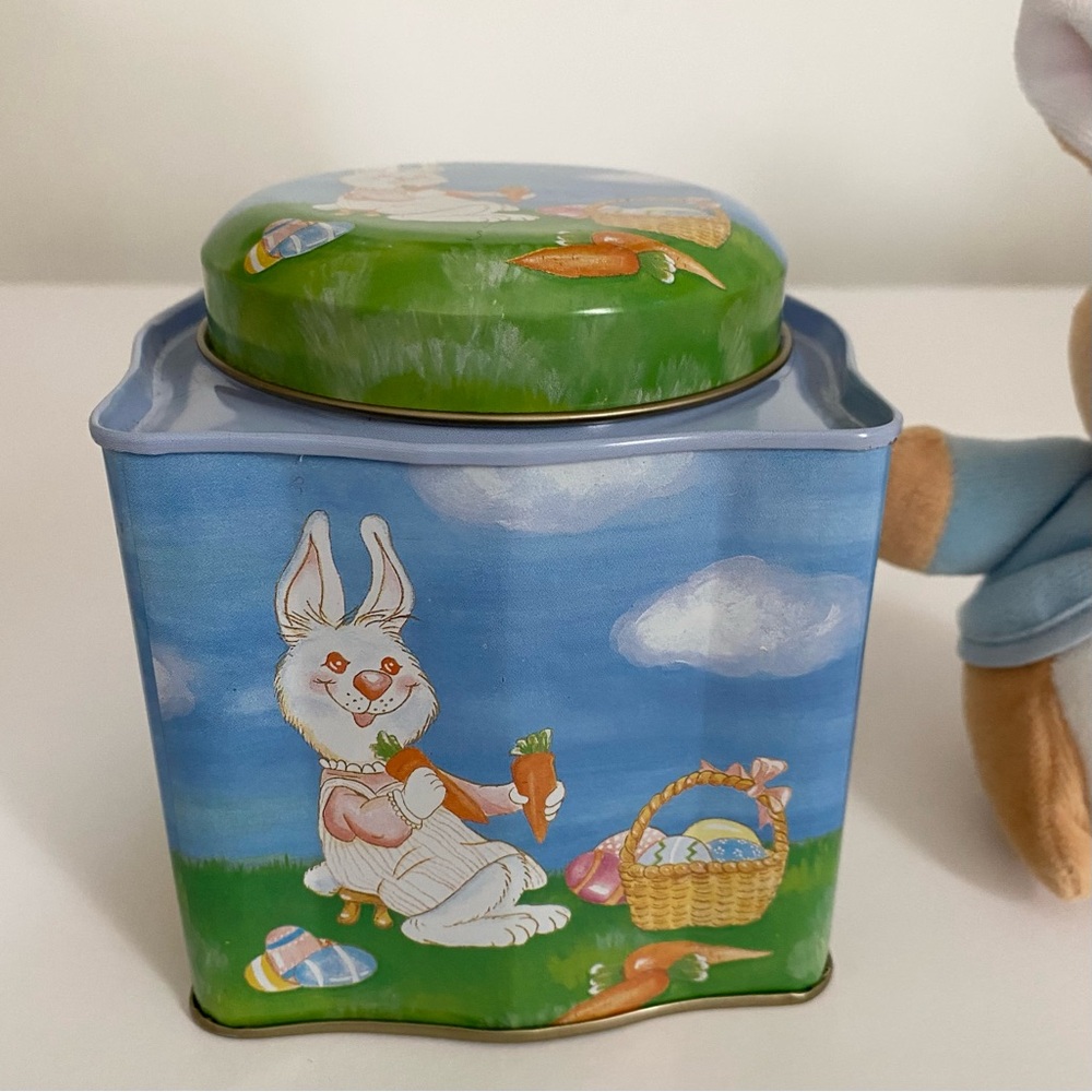 Easter Tin and Eden 6” Plush Peter Rabbit Baby Rattle - Picture 2 of 13